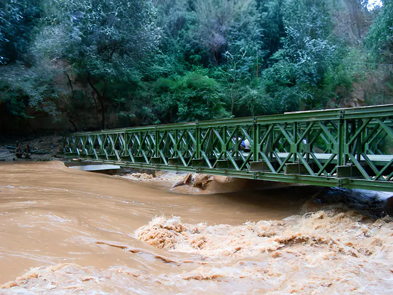 Pudu River Steel Bridge sa Luquan County, Yunnan