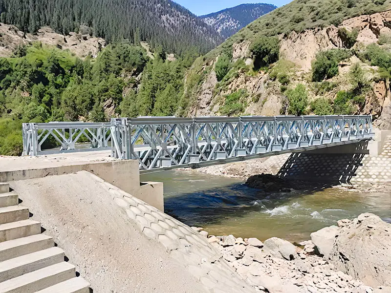 CB100 Bailey Bridge Mataas na Lakas Galvanized Truss-Type Modular Bailey Bridge