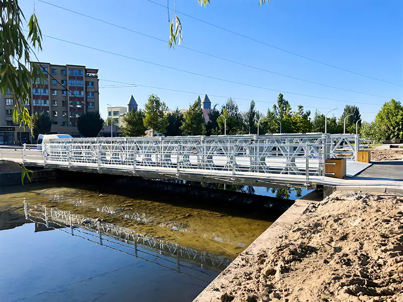 CB 100 Bailey Bridge Double-Lane Triple-Row Single-Layer Reinforced Galvanized Bailey Bridge