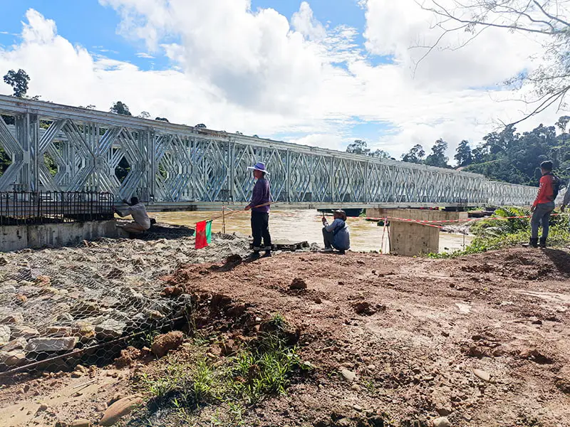 CB 200 Bailey Bridge Double-Row Single-Layer Reinforced Galvanized Bailey Bridge